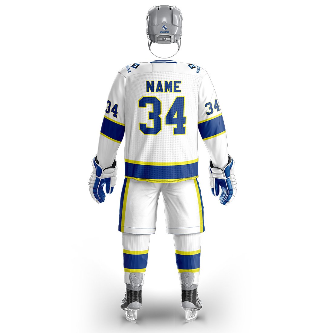 Wholesale low Price Top quality custom sublimation embroidered ice hockey jersey pant shell socks heavy weight gsm