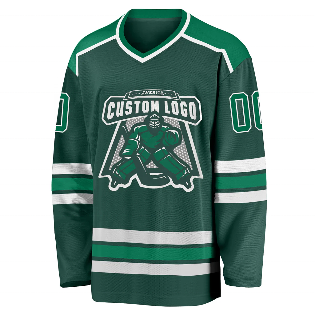 Luson New Customize Ice Hockey Jersey Sublimated Embroidery Reversible Youth Team Hockey Jersey