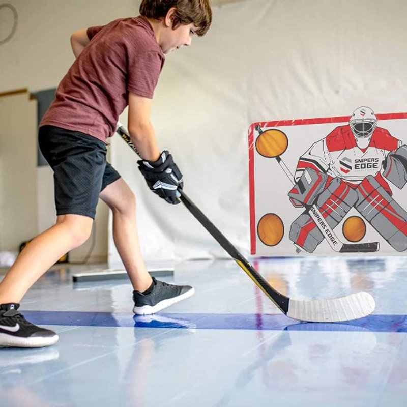 Dryland Synthetic Ice Tiles for Hockey Floor Mat 25 x 25 cm Hockey Training Equipment Board for Shooting Outdoor
