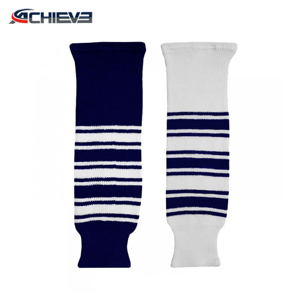 Best Quality Ice Hockey Uniform Team Training Socks Outdoor Sportswear Socks Custom Team Name Size Color Ice Hockey Socks