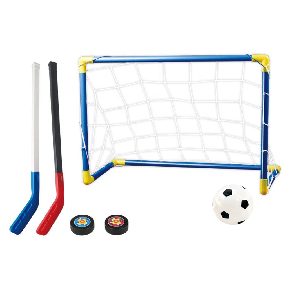 2 in 1 Kids Soccer Goal Set Ice Hockey Toys Football Toy Game Training Set Children Game Balls Outdoor Sport Toys