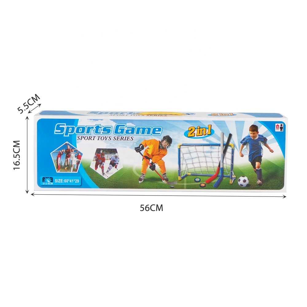 2 in 1 Kids Soccer Goal Set Ice Hockey Toys Football Toy Game Training Set Children Game Balls Outdoor Sport Toys