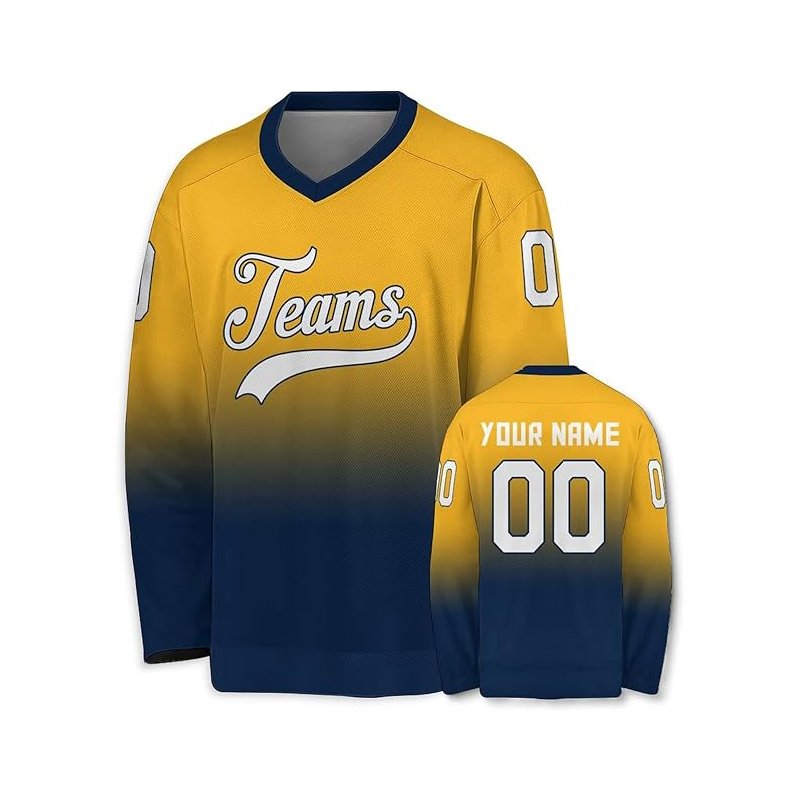 New Arriver Sports Mans Hockey Jersey Factory Custom Logo Long Sleeve White Quick Dry Mens Hockey Jersey