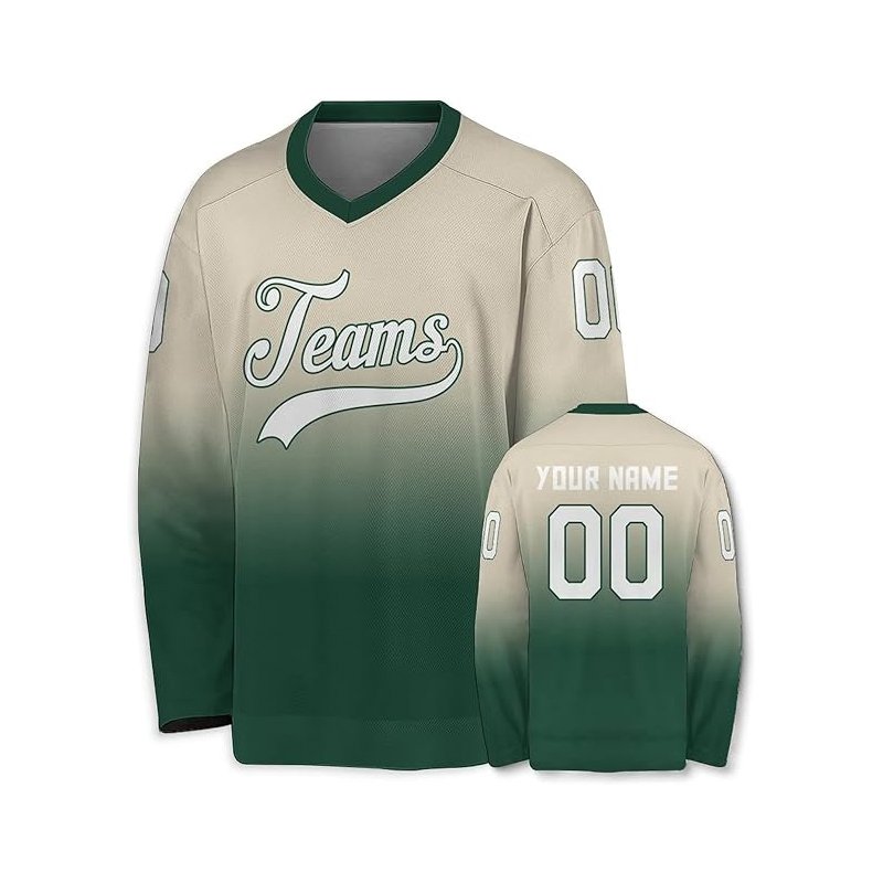 New Arriver Sports Mans Hockey Jersey Factory Custom Logo Long Sleeve White Quick Dry Mens Hockey Jersey