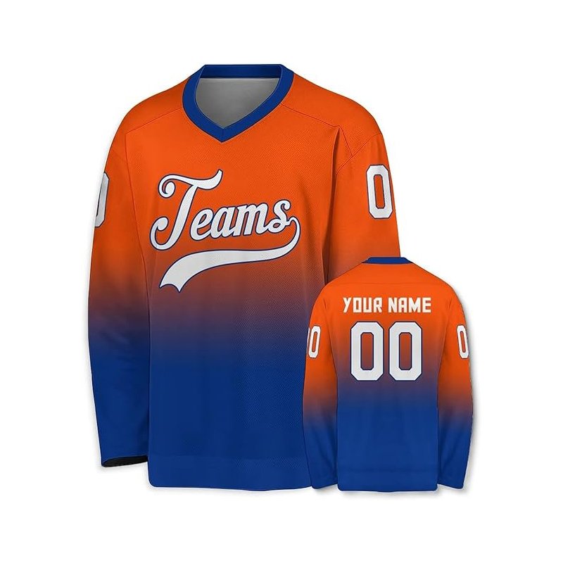 New Arriver Sports Mans Hockey Jersey Factory Custom Logo Long Sleeve White Quick Dry Mens Hockey Jersey