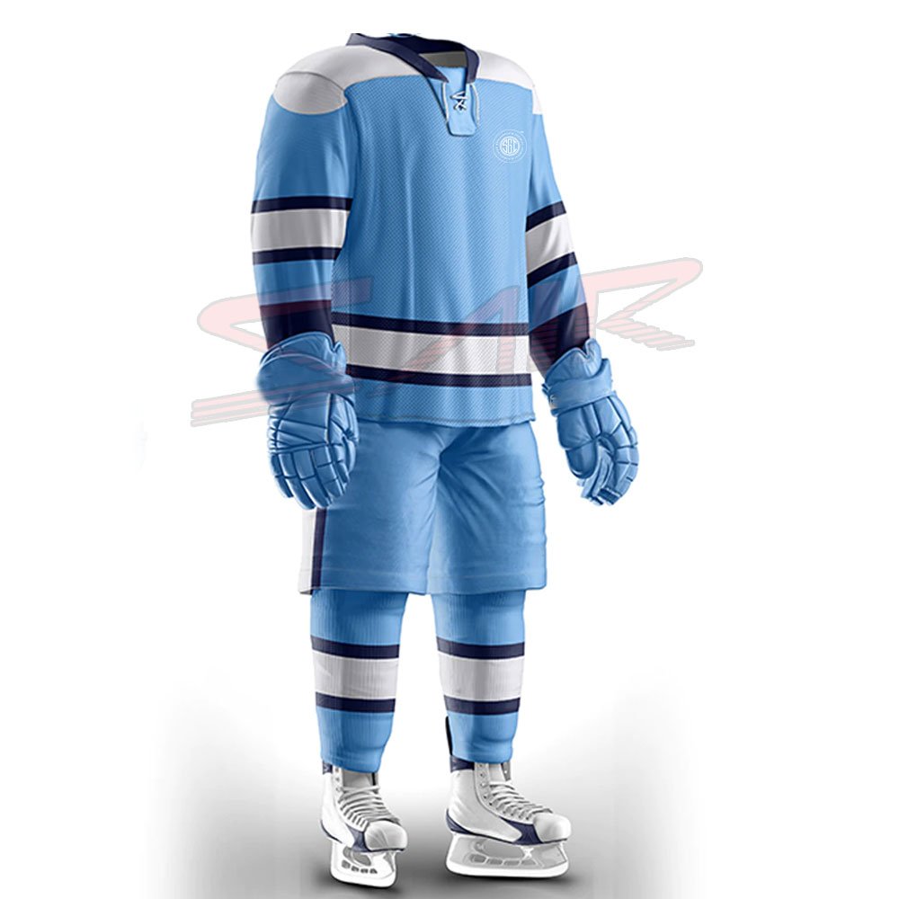Factory-Made High Quality Polyester Ice Hockey Uniform Custom Designed Printing Technique Low Price Sports Wear OEM Team Name