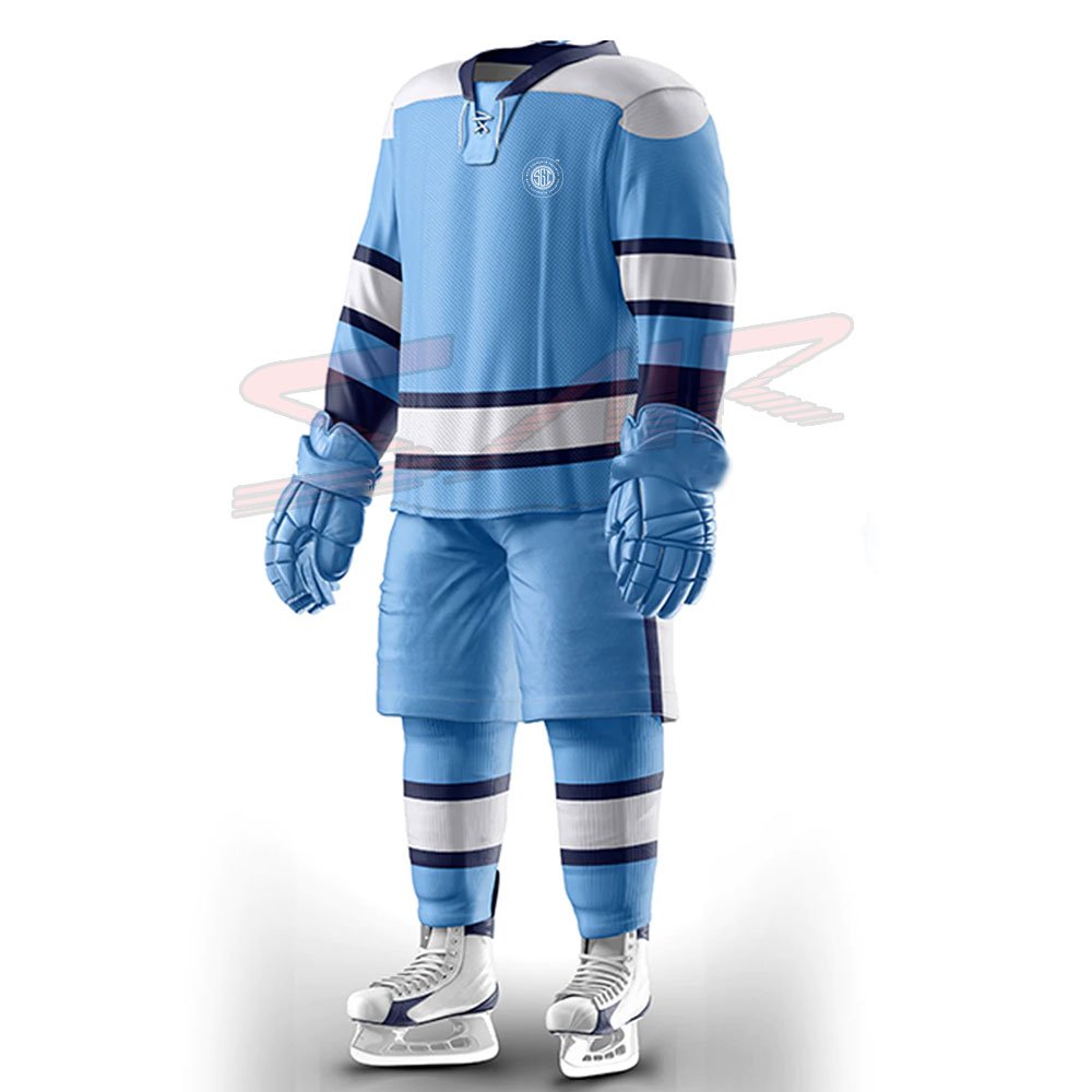 Factory-Made High Quality Polyester Ice Hockey Uniform Custom Designed Printing Technique Low Price Sports Wear OEM Team Name