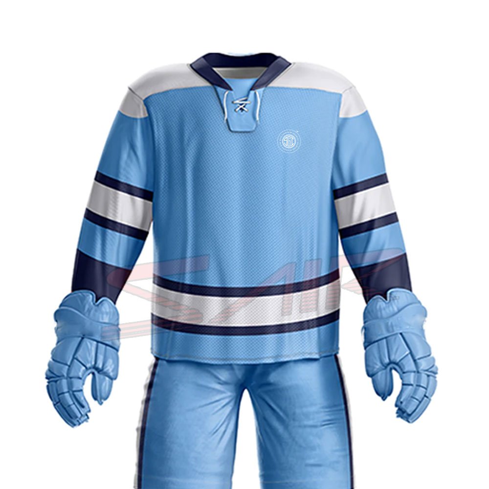 Factory-Made High Quality Polyester Ice Hockey Uniform Custom Designed Printing Technique Low Price Sports Wear OEM Team Name