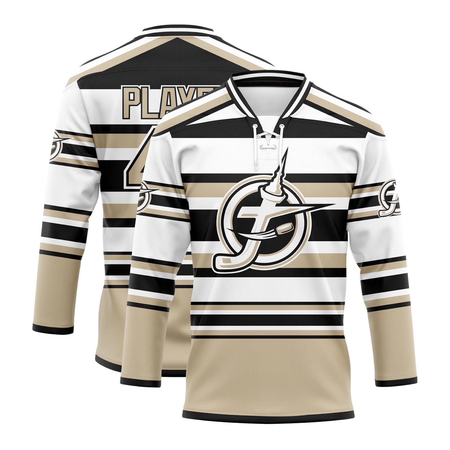 100% polyester fashion white ice hockey team jersey wholesale sublimated hockey jersey men's