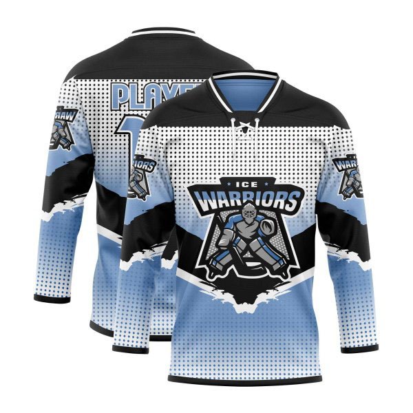 100% polyester fashion white ice hockey team jersey wholesale sublimated hockey jersey men's
