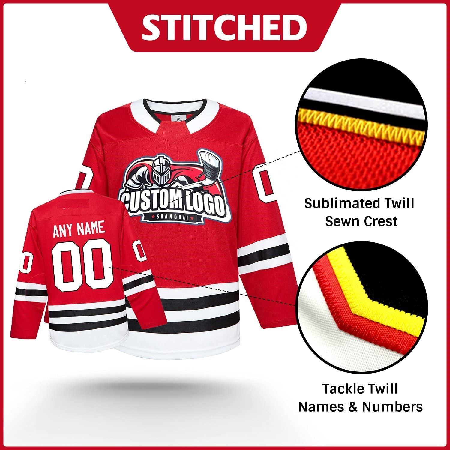 Hockey Jersey Hip Hop Adults Clothing for Party, custom Stitched Letters and Numbers ice hockey jersey