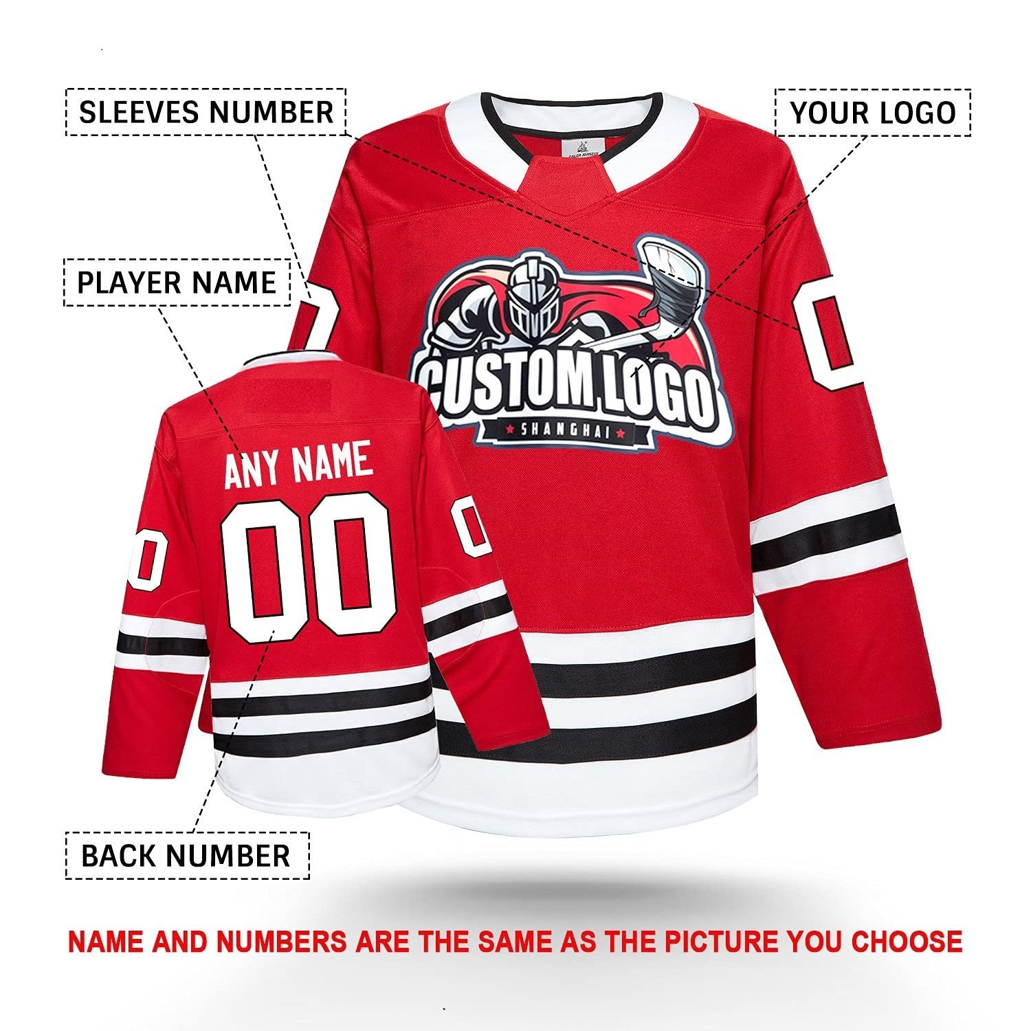 Hockey Jersey Hip Hop Adults Clothing for Party, custom Stitched Letters and Numbers ice hockey jersey