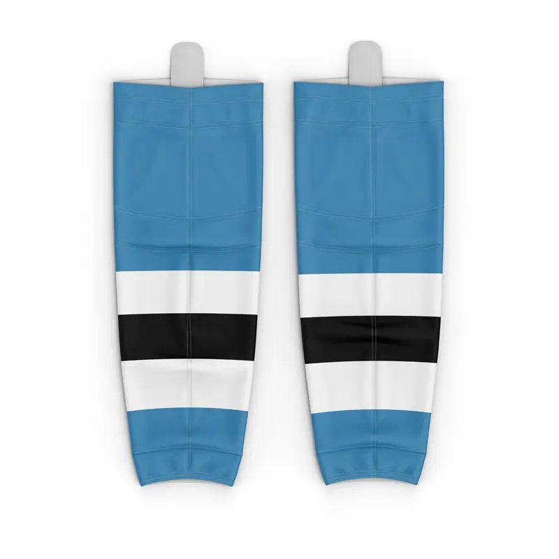 High quality 100% polyester lace neck hockey jerseys men sublimation ice hockey jersey socks custom