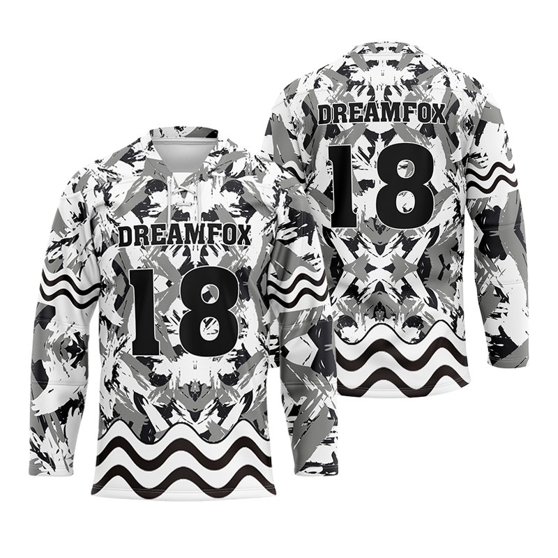 OEM custom made logo sublimated ice hockey uniform cheap sport team set reversible ice hockey jersey