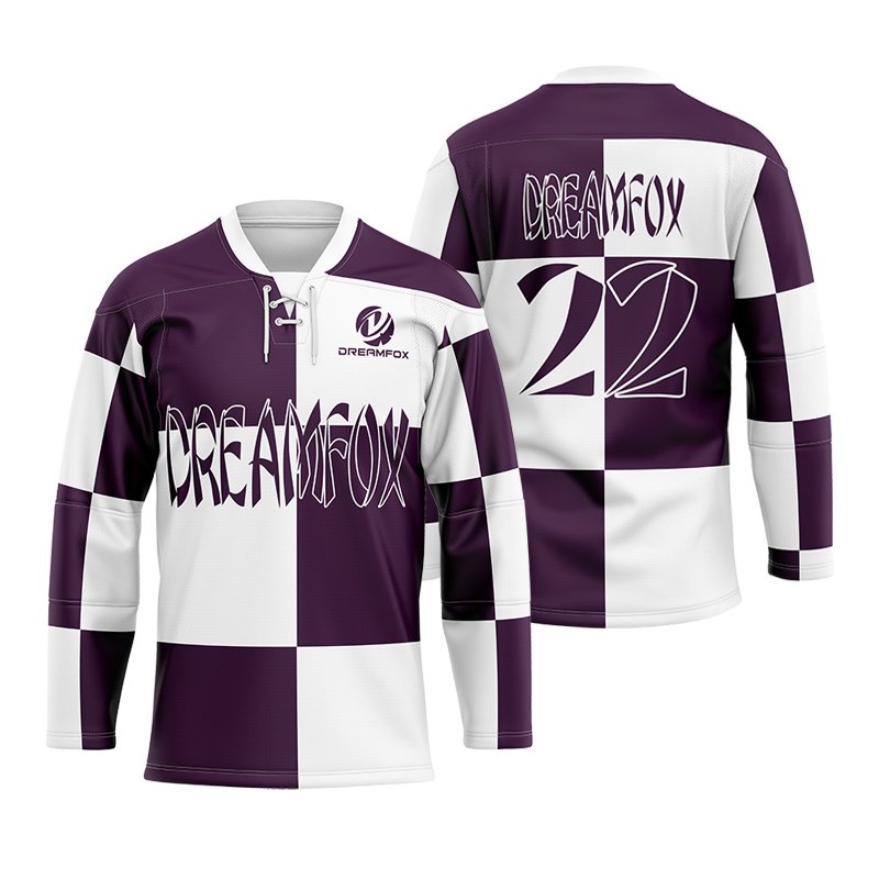 OEM custom made logo sublimated ice hockey uniform cheap sport team set reversible ice hockey jersey