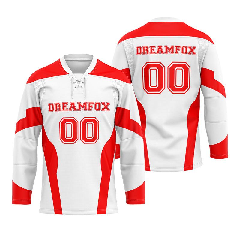 OEM custom made logo sublimated ice hockey uniform cheap sport team set reversible ice hockey jersey