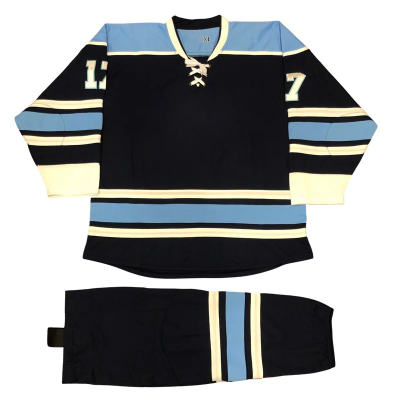 Best selling sublimated hockey wear youth yellow hockey jersey socks team ice hockey jersey custom set