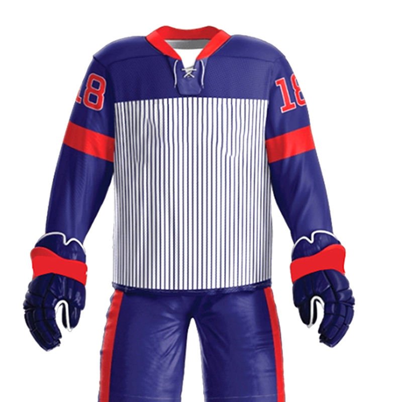 High Quality Polyester Free Design Ice Hockey Jersey Sublimation Printing Embroidered Logo Custom Ice Hockey Uniform