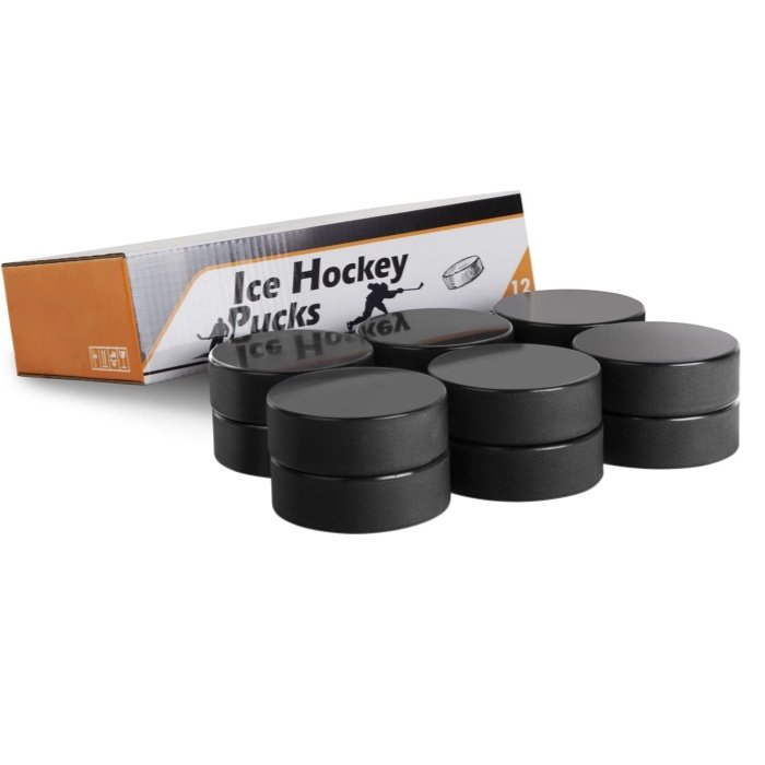 Wholesale Price Factory Direct Sale High Quality Ice Hockey Puck Customized Printing Logo Rubber Solid Official Ice Hockey Pucks