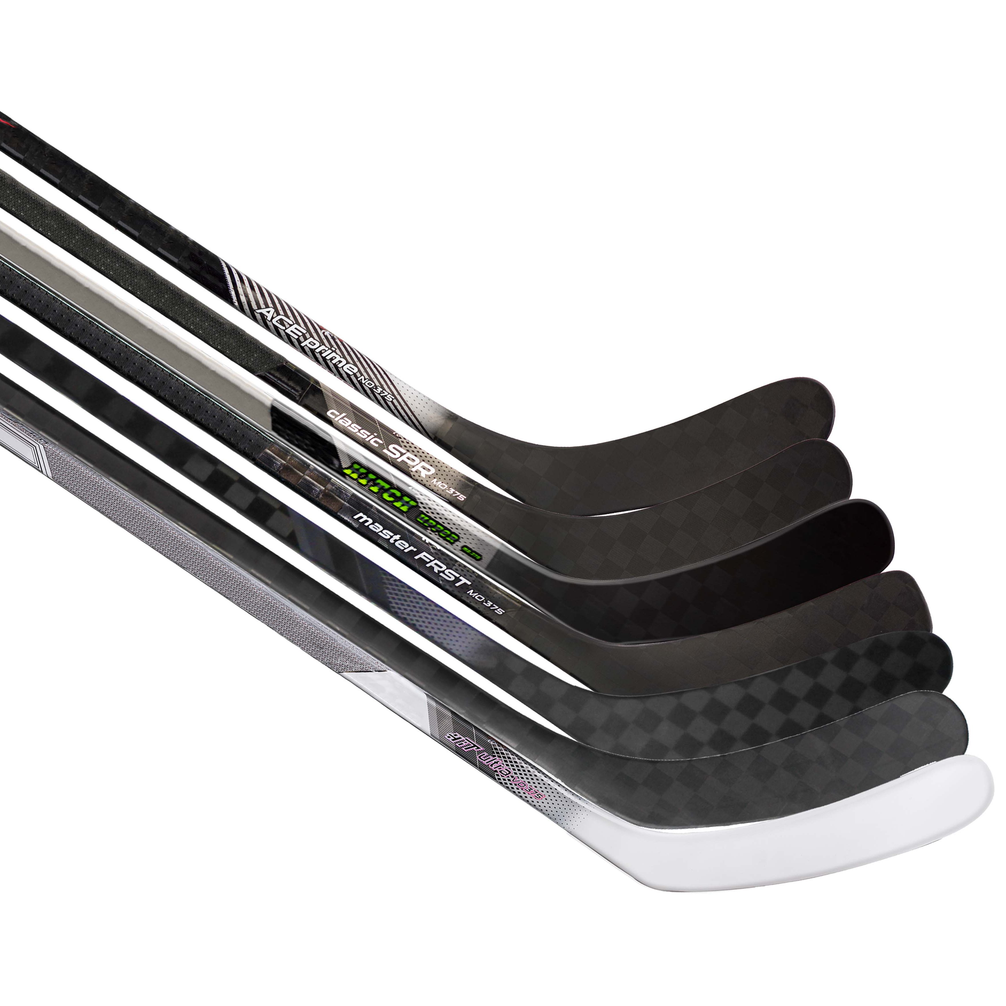 Poros Factory OEM 360g/380g/400g 100% Carbon Fiber Hybrid Kick Ice Hockey Sticks For Adult