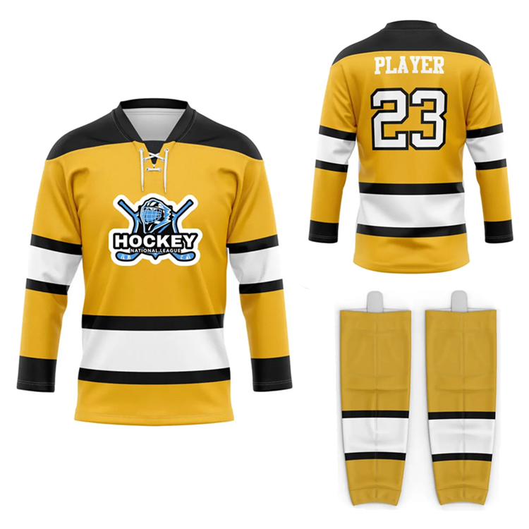 Wholesale custom men hockey jersey socks sets tackle twill new ice hockey jersey size 7xl