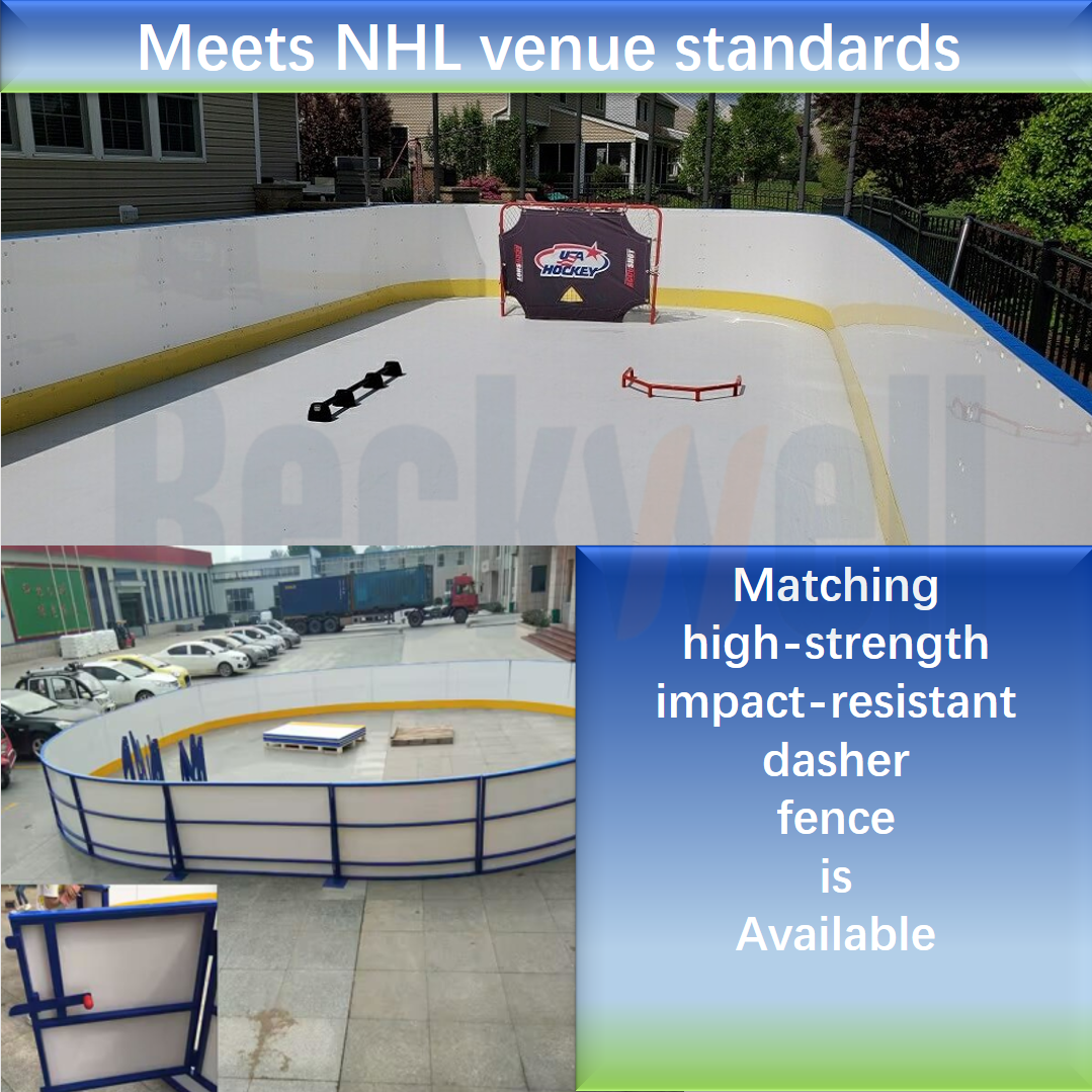 Durable HDPE Arena Barrier Boards 6 Feet Ice Hockey Dasher Panels for Outdoor Rinks High-Impact Resistant Walls