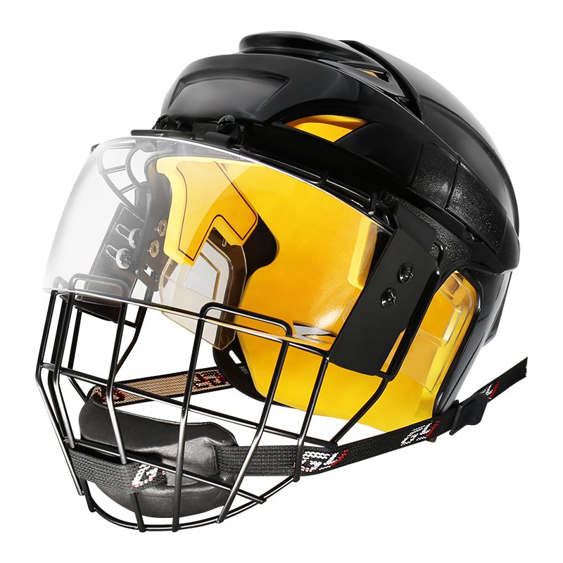 Senior Ice Hockey Cage Polycarbonate And A3 Steel Combo For Helmet Full Face Protection Ice Hockey Visor
