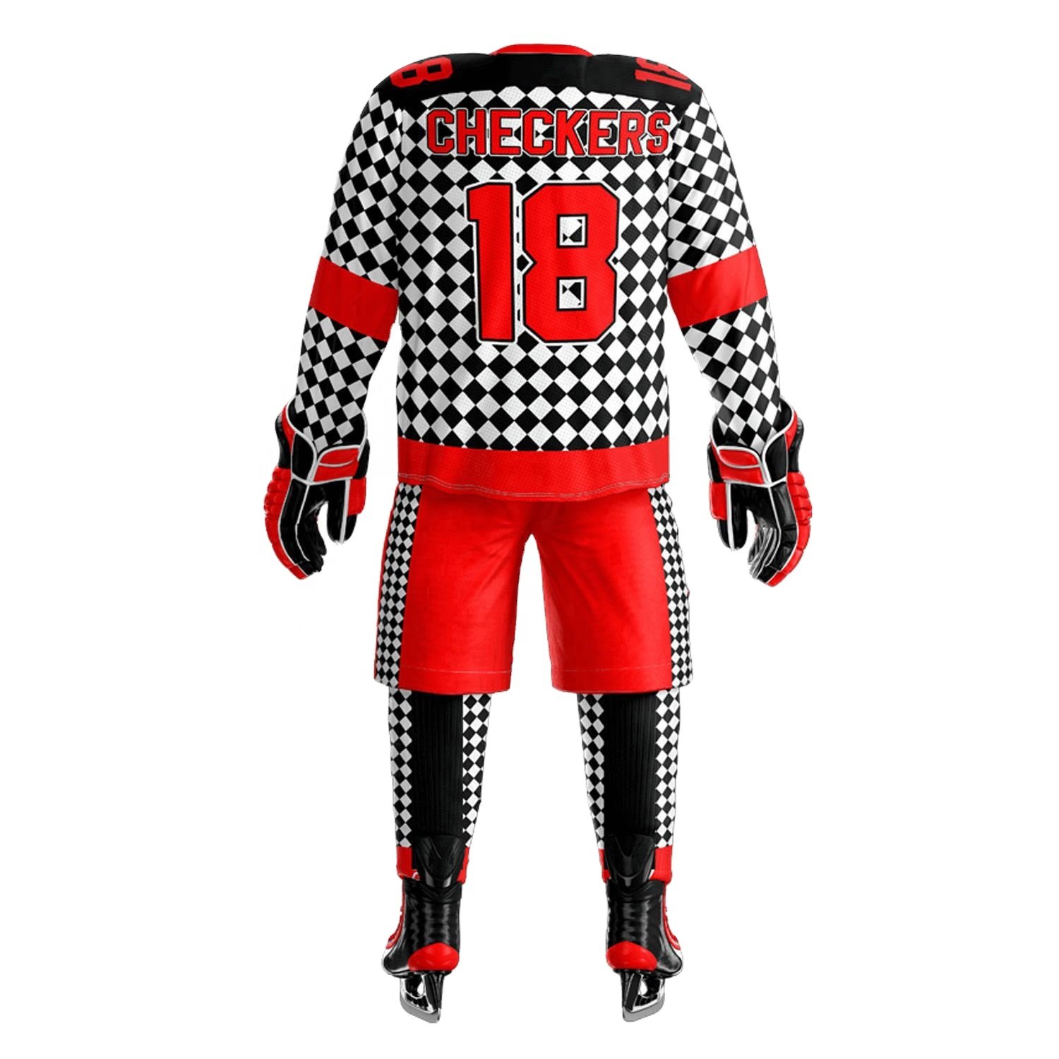 Premium quality 100% Polyester Team Breathable Field Hockey Jersey Men Sublimation Ice Hockey Uniform