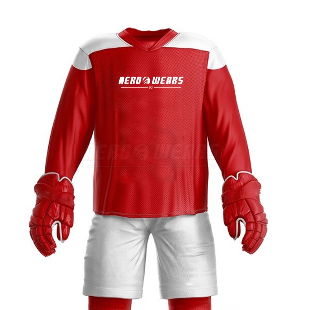 Custom Logo High Quality Adult Ice Hockey Uniform 100% Polyester Durable Material Ice Hockey Uniform