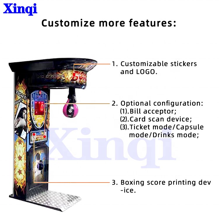Coin Operated Street Amusement Boxing Punch Machine Arcade Punching Machine Outdoor Ultimate Big Punch Boxing Game Machine