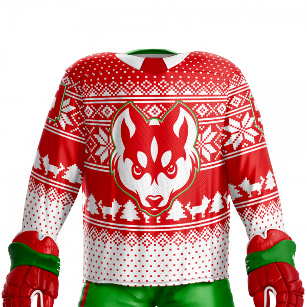 Christmas Printed sublimation jersey hockey hockey practice jerseys hockey jersey manufacturer