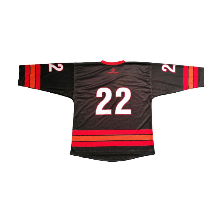 Wholesale 100% Polyester Fabric Sublimated Custom man practice Ice long sleeve Hockey Jerseys