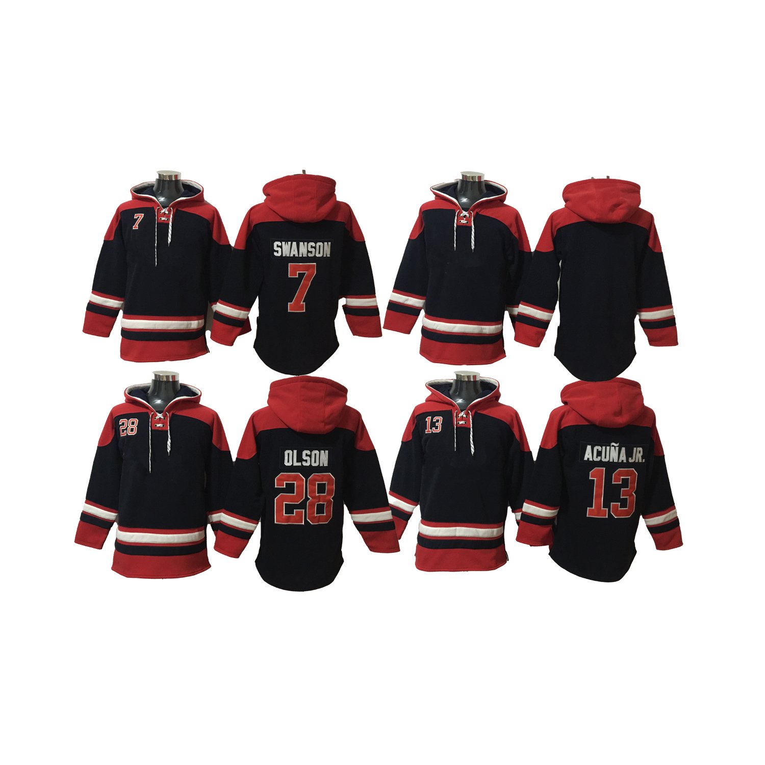 2023 New Stitched American Teams Hockey Jerseys Atlanta 7 Swanson 13 Acuna jr 28 Olson