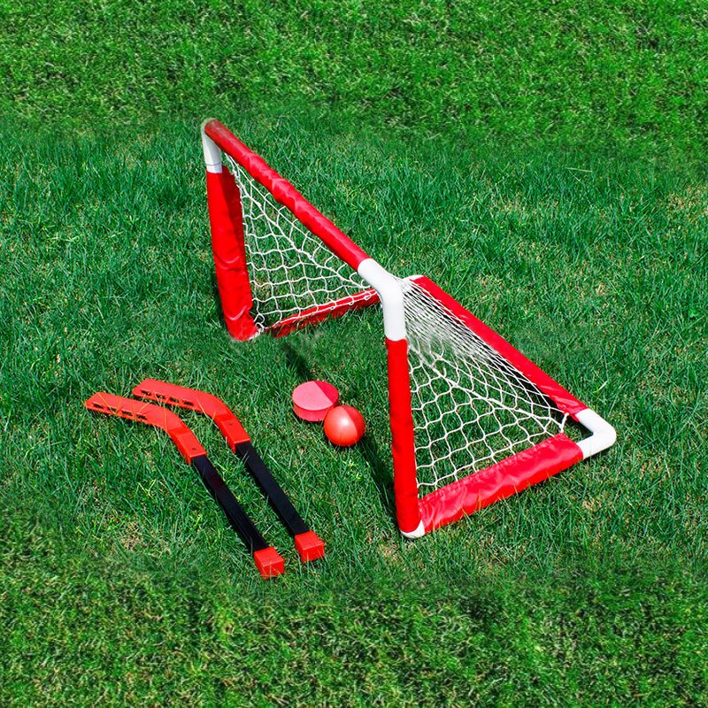 Set of 2 Mini Hockey Goals Pro Style Top Shelf Kids Hockey Set Includes 2 Durable Goals