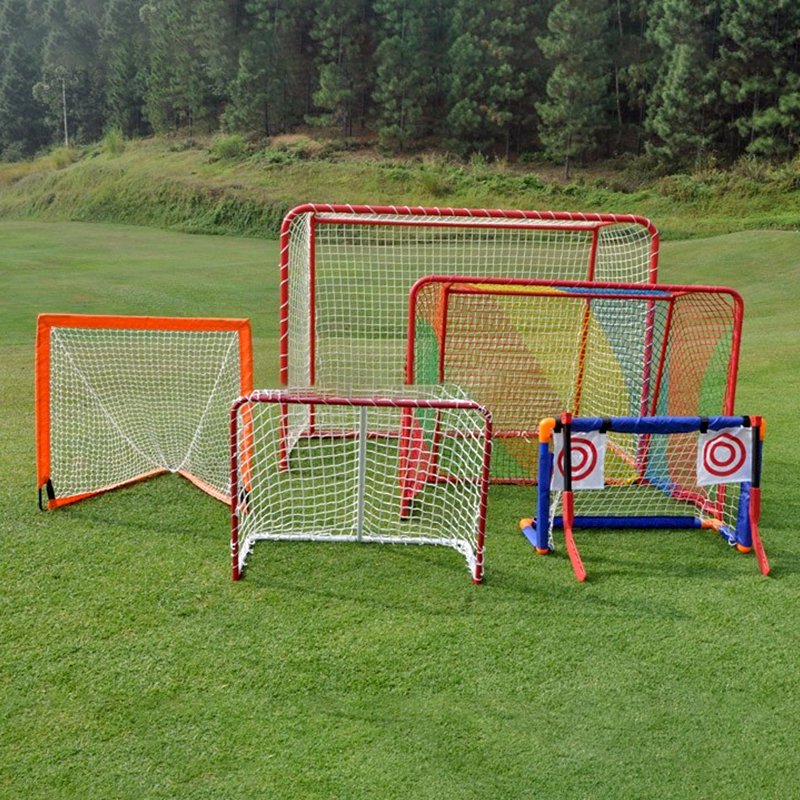 Set of 2 Mini Hockey Goals Pro Style Top Shelf Kids Hockey Set Includes 2 Durable Goals