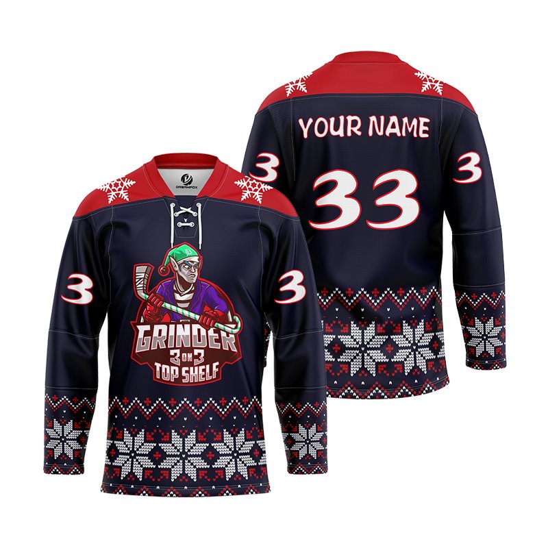 Custom reversible ice hockey jersey Superior Pullover christmas vacation hockey jersey