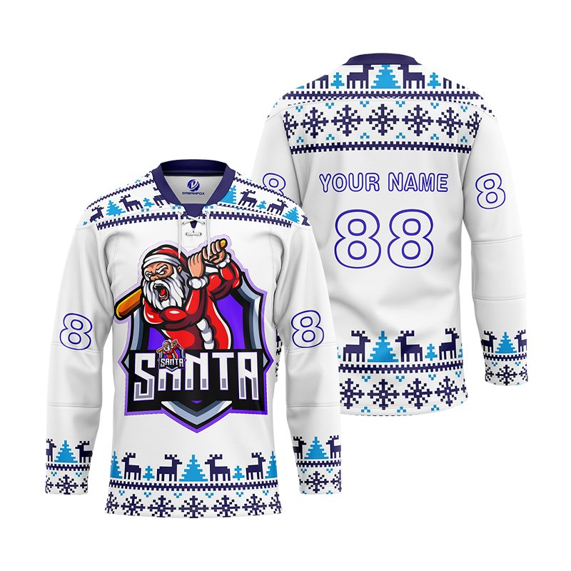 Custom reversible ice hockey jersey Superior Pullover christmas vacation hockey jersey