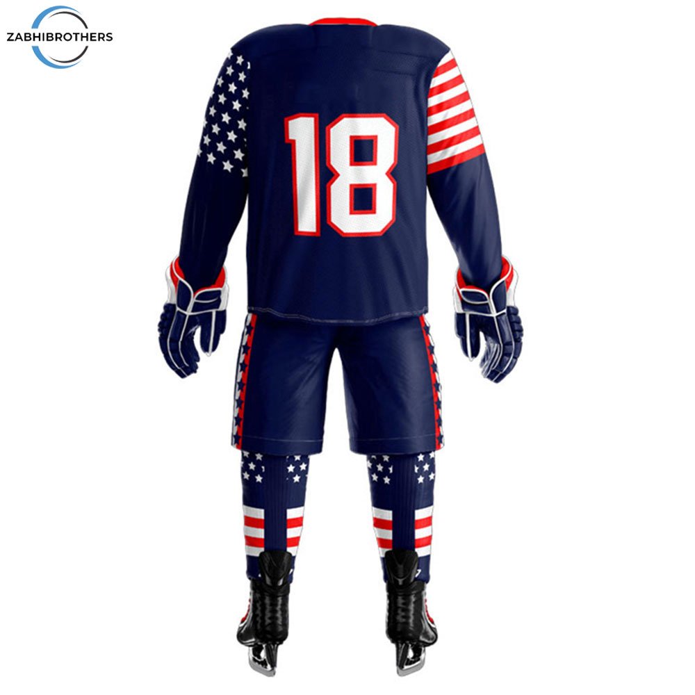 Premium Quality Factory Manufacture Ice Hockey Jersey And Pant Sets Wholesale Price Ice Hockey Uniform