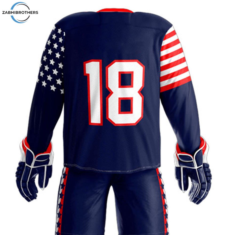 Premium Quality Factory Manufacture Ice Hockey Jersey And Pant Sets Wholesale Price Ice Hockey Uniform