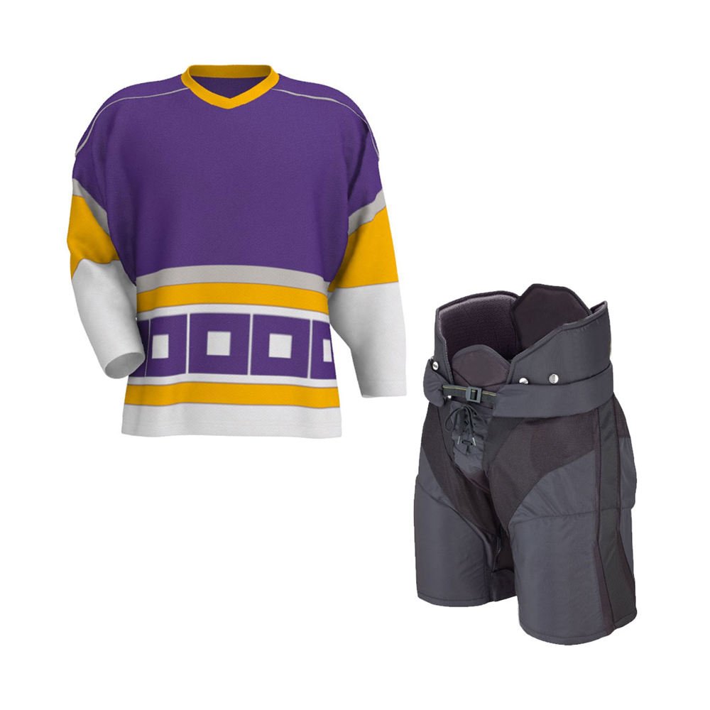 100% Polyester Team Breathable Field Hockey Uniforms Men Sublimation Ice Hockey Uniform