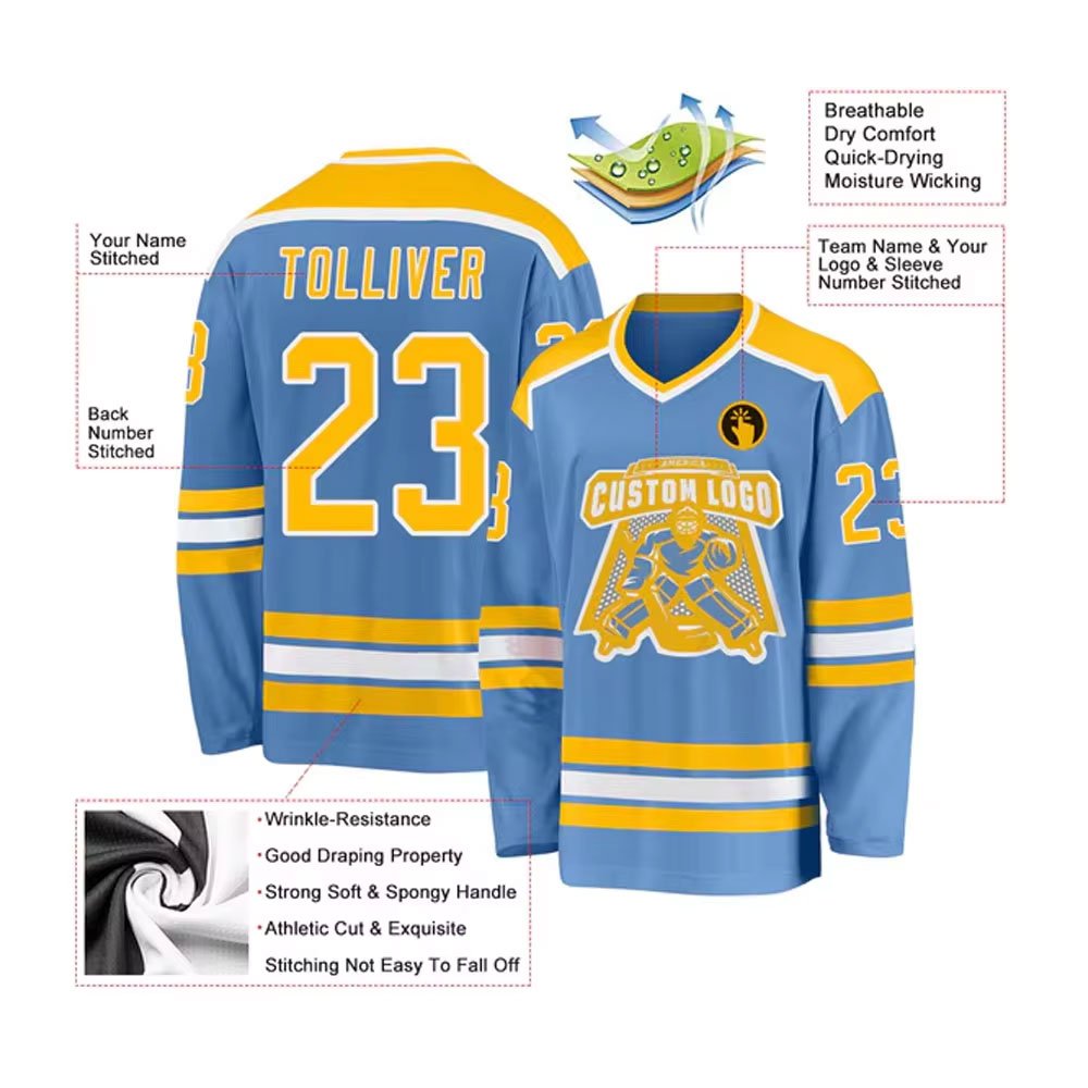 Different Style Ice Hockey Jersey Long Sleeve Ice Hockey Jersey Best Quality Ice Hockey Jersey