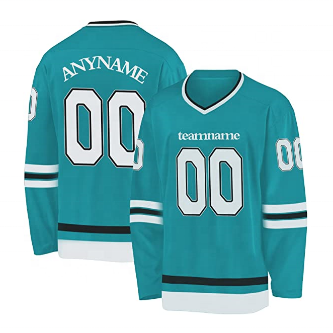 Custom embroidery logo hockey jersey custom made hockey jersey manufacturer custom sublimated hockey jersey