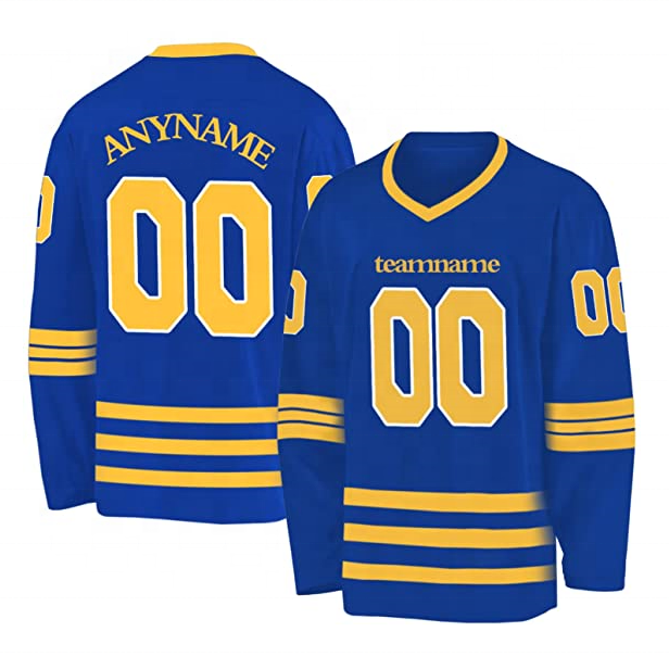 Custom embroidery logo hockey jersey custom made hockey jersey manufacturer custom sublimated hockey jersey