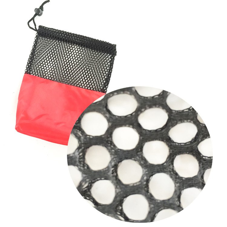 Custom Logo Printed Golf Ball Ice Hockey Polyester Storage Mesh Drawstring Carry Bag Packaging Drawstring Mesh Bag