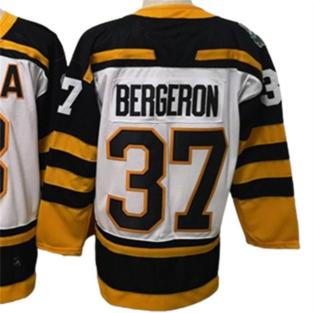 New Custom team Hockey Jerseys 37# BERGERON 33# GHARA 40# RASK Hockey Jersey Embroidery Shirts Sports Wear