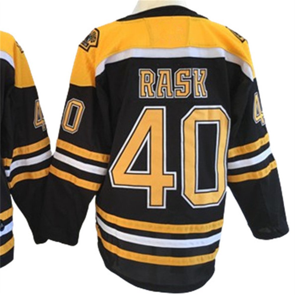 New Custom team Hockey Jerseys 37# BERGERON 33# GHARA 40# RASK Hockey Jersey Embroidery Shirts Sports Wear