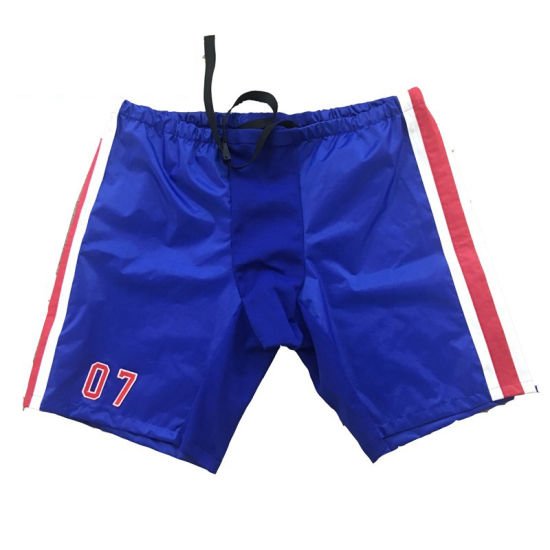 Wholesale team training hockey shorts custom design sublimation ice hockey pants shell