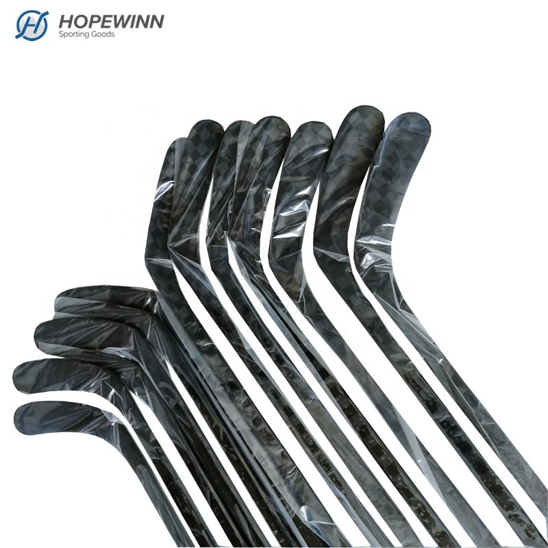 OEM Black Color Without Logo Carbon Fiber Ice Hockey Stick in Cheap for Teenagers