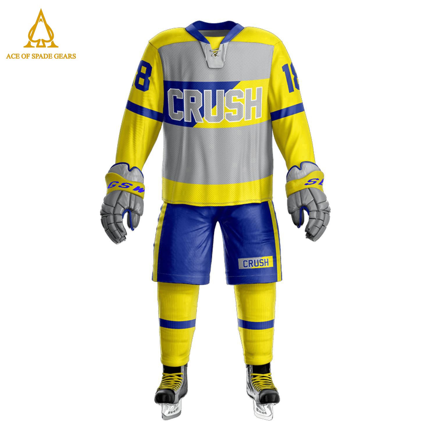 Durable Material Slim Fit Team Ice Hockey Uniform Pakistan Made Comfortable Ice Hockey Uniform