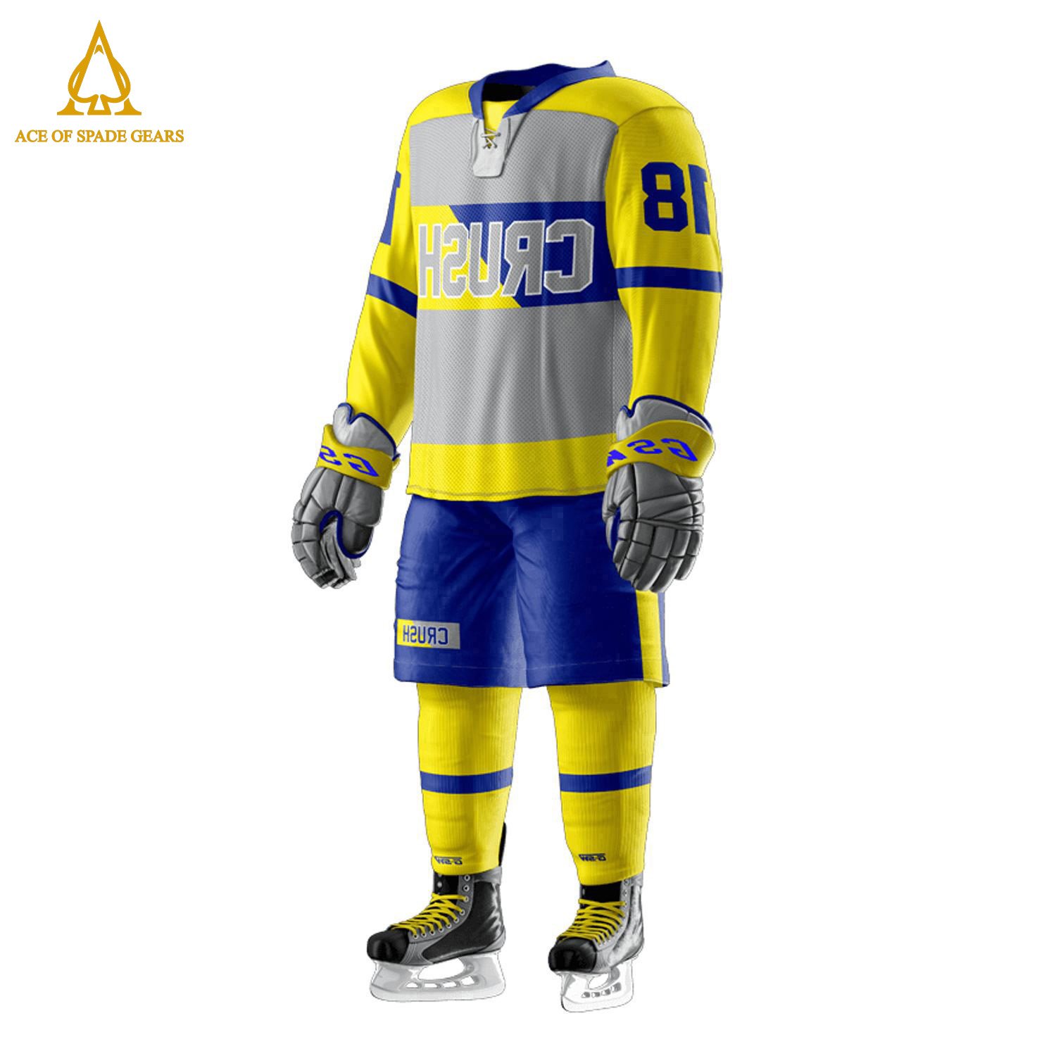 Durable Material Slim Fit Team Ice Hockey Uniform Pakistan Made Comfortable Ice Hockey Uniform